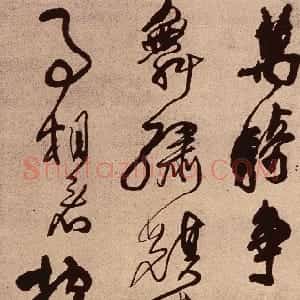 明代 王铎草书《草书高适七绝万骑争歌杨柳春诗立轴》