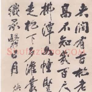 清代 杨守敬行书《行书节录白居易“庐山草堂记”轴》