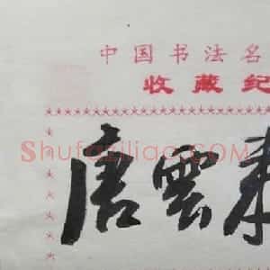 唐云来书法签名欣赏