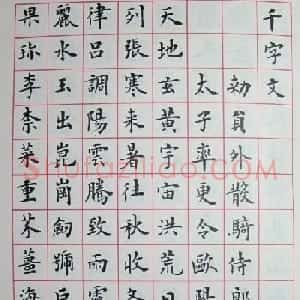 卢中南楷书临《欧阳询书千字文》