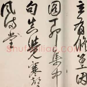 清代 归庄草书《墨竹诗翰册》