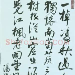 清代 宋曹行书《行书登飞来峰之作诗轴》