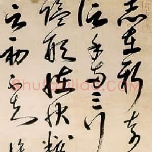 清代 宋曹草书《草书怀素论书轴》
