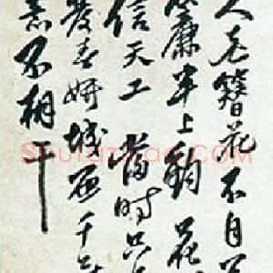 清代 石涛行书《题花卉图册（选页）》