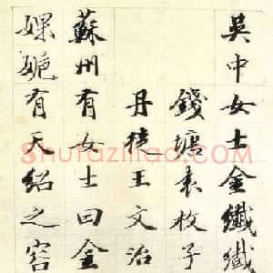 清代王文治书法墨迹欣赏《金纤纤墓志铭》