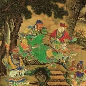 明代宫廷画家商喜工笔画《关羽擒将图》