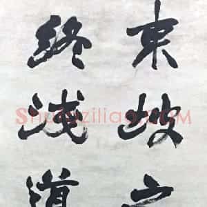 清代 赵之谦行书《行书录东坡诗句轴》