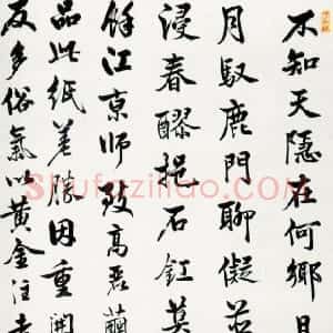 清代 何焯行楷书《七律诗轴》