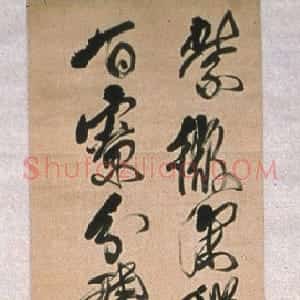 清代 傅山草书《草书立轴》