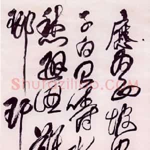 清代 傅山草书《草书杜甫与鄠县源大少府宴渼陂诗》