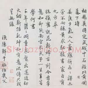 鲜于枢行书二跋《题跋王献之保母帖》