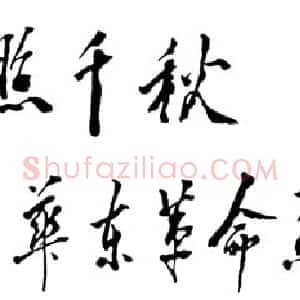近现代 邓小平行书《为华东革命烈士陵园题词 1990》