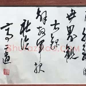 近现代 高二适行书《赞焦裕禄横幅》