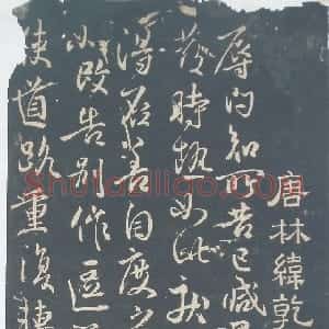 唐代 林藻行草书《深慰帖翻刻版原拓》