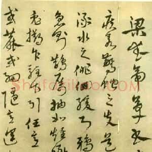 明代 沈粲草书《梁武帝草书状局部》