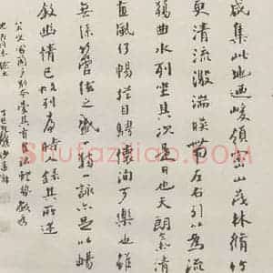 现代 沙孟海 行书《临八大山人临河叙册页》毛笔书法行书作品图片欣赏