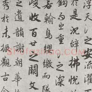 唐代 陆柬之 行楷书《唐陆柬之书陆机文赋之十三》毛笔书法行楷书作品图片欣赏