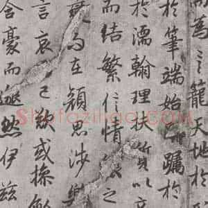 唐代 陆柬之 行楷书《唐陆柬之书陆机文赋之十五》毛笔书法行楷书作品图片欣赏