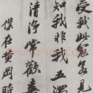 清代 查士标 行书《临苏轼赞 之四》毛笔书法行书作品图片欣赏