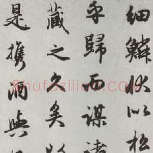 元代 赵孟頫 行楷书《赤壁二赋 之十四》毛笔书法行楷书作品图片欣赏