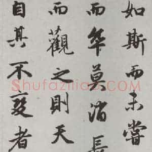 元代 赵孟頫 行楷书《赤壁二赋 之九》毛笔书法行楷书作品图片欣赏