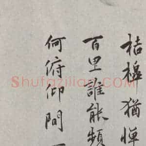 元代 李泂 行楷书《李泂书题书诗之一》毛笔书法行楷书作品图片欣赏