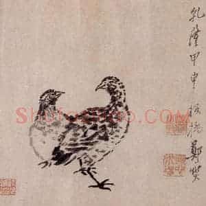 清代 郑燮《题画诗六段》毛笔书法作品图片欣赏