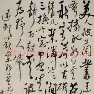 清代 华岩 行书《行书题画诗》毛笔书法行书作品图片欣赏