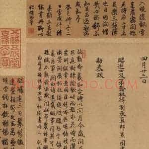 东晋 王羲之 楷书 行书《王羲之快雪时晴帖 跋之五》毛笔书法楷书 行书作品图片欣赏