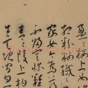 明代 王宠 草书《王宠古诗十九首 之三》毛笔书法草书作品图片欣赏