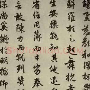 元代 赵孟頫 行楷书《赵孟頫闲居赋之九》毛笔书法行楷书作品图片欣赏