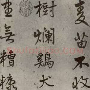明代 陆深 行书《沛水行之三》毛笔书法行书作品图片欣赏