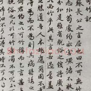 明代 祝允明 行书《可竹记 之一》毛笔书法行书作品图片欣赏