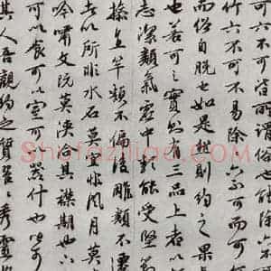 明代 祝允明 行书《可竹记 之二》毛笔书法行书作品图片欣赏