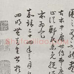 明代 豊道生 草书《古本中庸 (下)之二十八》毛笔书法草书作品图片欣赏