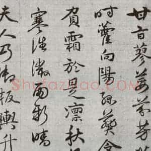 明代 廖道南 行书《临赵孟頫书潘岳闲居赋并序 之十七》毛笔书法行书作品图片欣赏