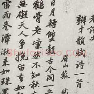宋代 苏轼 行书《宋四家真迹 之四》毛笔书法行书作品图片欣赏