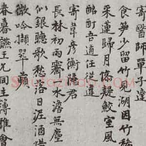 宋代 张雨 楷书《宋元墨宝 张雨(2-1)》毛笔书法楷书作品图片欣赏