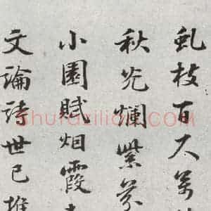 明代 彭年 行书《元明书翰(54)诗⑴》毛笔书法行书作品图片欣赏