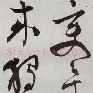 明代 王问 草书《诗帖之十四》毛笔书法草书作品图片欣赏