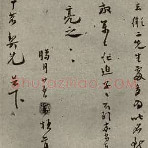明代 张环 草书《名人翰墨 (二)之十二》毛笔书法草书作品图片欣赏