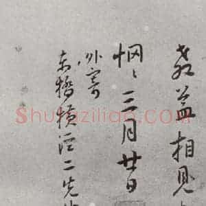 明代 王守 草书《名人尺牍 (2)王守(1-4)》毛笔书法草书作品图片欣赏