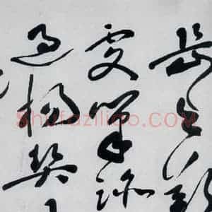 明代 祝允明 草书《祝允明书杜甫奉先刘少府新画山水障歌(6)》毛笔书法草书作品图片欣赏