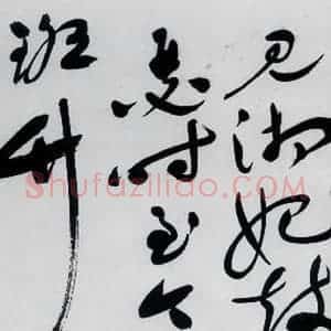 明代 祝允明 草书《祝允明书杜甫奉先刘少府新画山水障歌(14)》毛笔书法草书作品图片欣赏
