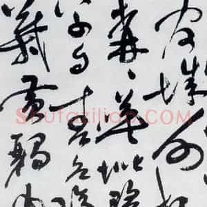 明代 祝允明 草书《祝允明书杜甫咏怀古迹等六首(17)》毛笔书法草书作品图片欣赏