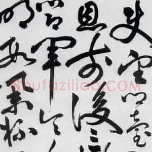 明代 祝允明 草书《祝允明书杜甫诸将五首(15)》毛笔书法草书作品图片欣赏