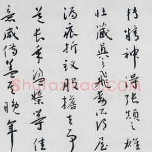 明代 祝允明 草书《祝允明书严维岁初喜皇甫侍御至(9)》毛笔书法草书作品图片欣赏