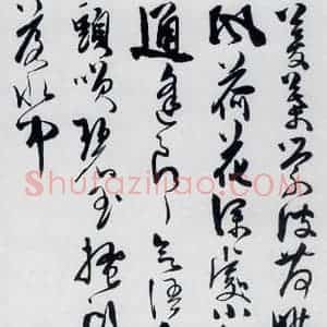 明代 陈淳 草书《陈淳书王勃 李白 王昌龄诸人采莲曲(18)》毛笔书法草书作品图片欣赏
