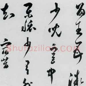 明代 娄坚 草书《娄坚书杜甫 李白诗十首(10)》毛笔书法草书作品图片欣赏