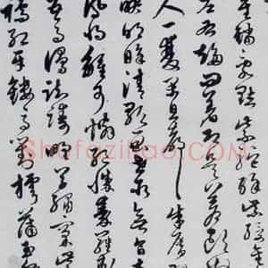 明代 胡正 草书《胡正书岑参 杜甫诗三首(2)》毛笔书法草书作品图片欣赏